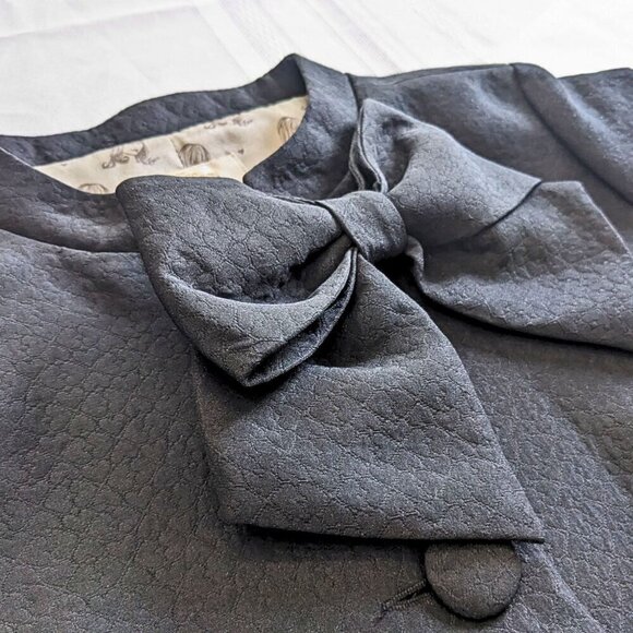 NWOT Vtg Y2K ERIN FETHERSTON for Target Black Brocade Coquette Crop Blazer SzM - Picture 4 of 9